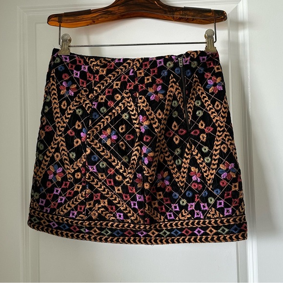 Farm Rio Embroidered Corduroy Mini Skirt - Picture 7 of 8